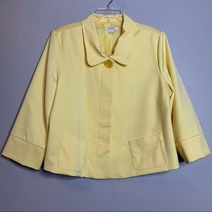 DRESS BARN LEMON YELLOW SHORT LINED JACKET NWOT